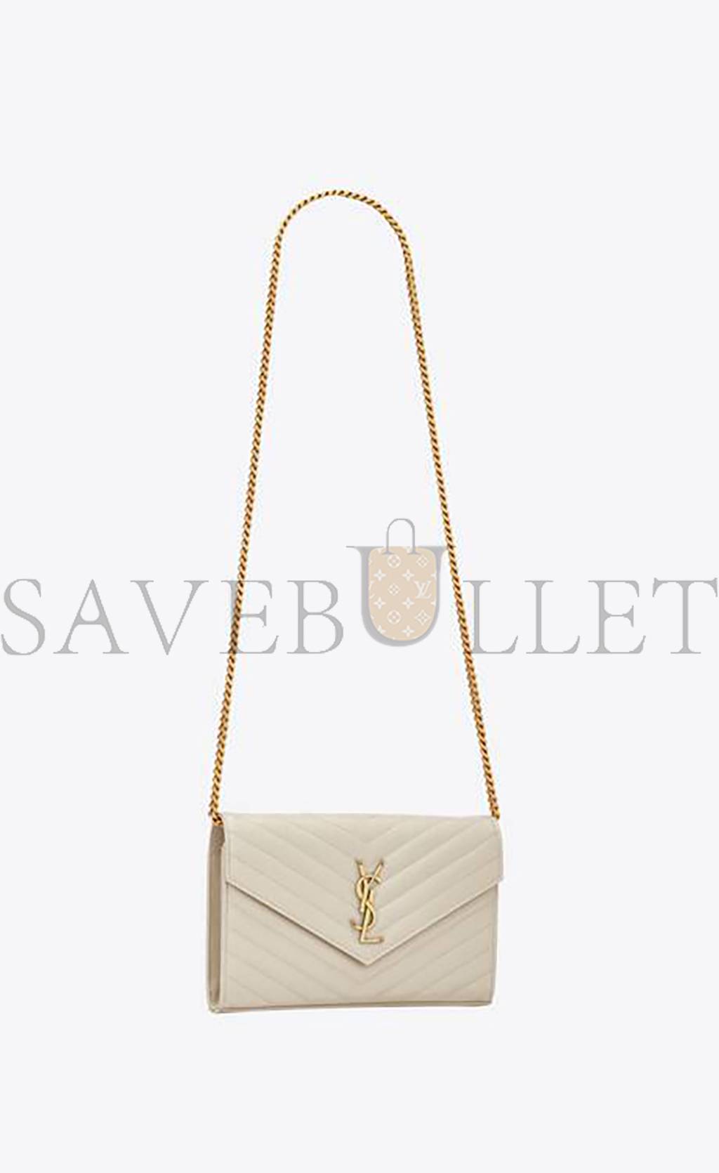 Y*L cassandre matelassÉ chain wallet in grain de poudre embossed leather 377828bow019207 (22.5*14*4cm)