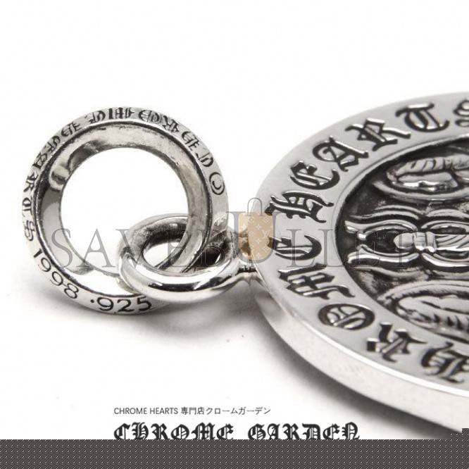 Ch**me He**ts angel medallion baby cross charm