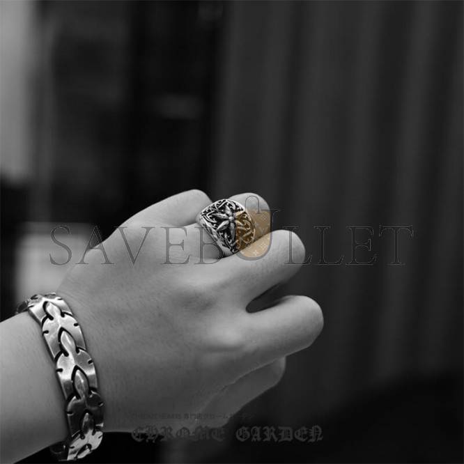 Ch**me He**ts classic oval star ring