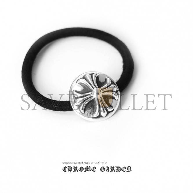Ch*0me He**ts cross ball hair tie