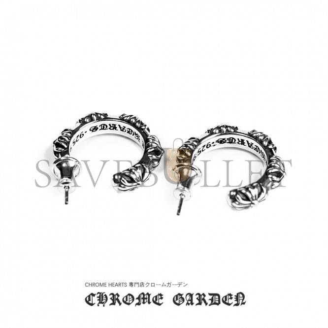 Ch**me He**ts cross hoop earring