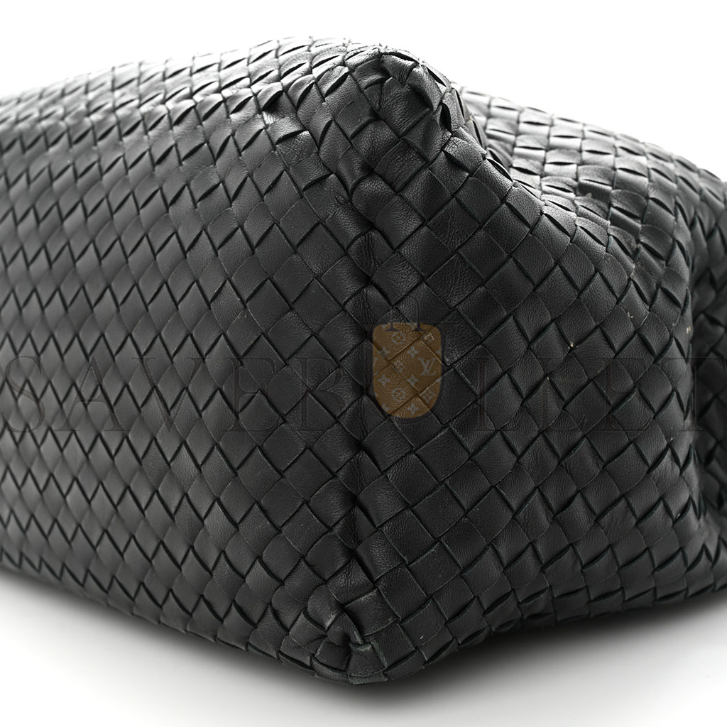 bo*te*ga ve*ne*ta nappa intrecciato ayers bR1ck tote black (33*23*17cm)