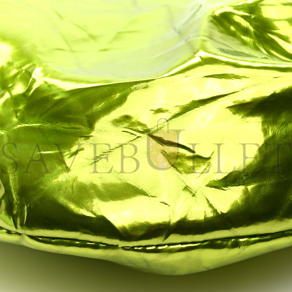 bo*te*ga ve*ne*ta metallic crushed calfskin mini jodie Ch10rophyll (25*14*3cm)