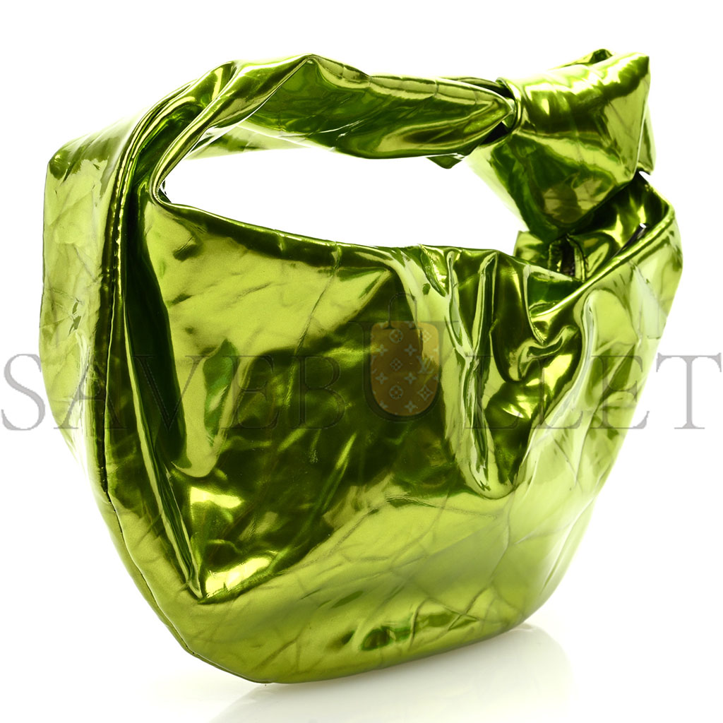 bo*te*ga ve*ne*ta metallic crushed calfskin mini jodie Ch10rophyll (25*14*3cm)
