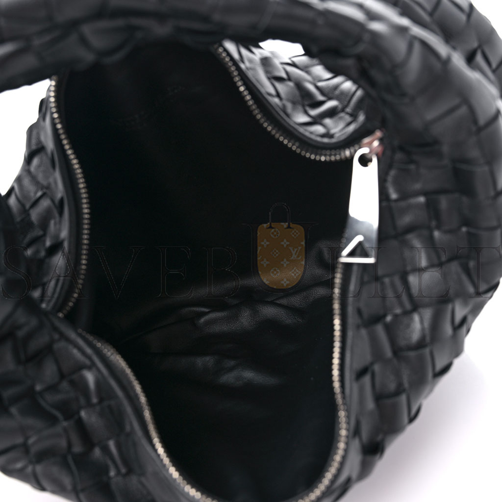 bo*te*ga Ve*ne*ta nappa intrecciato teen jodie hobo black (36*20*10cm)