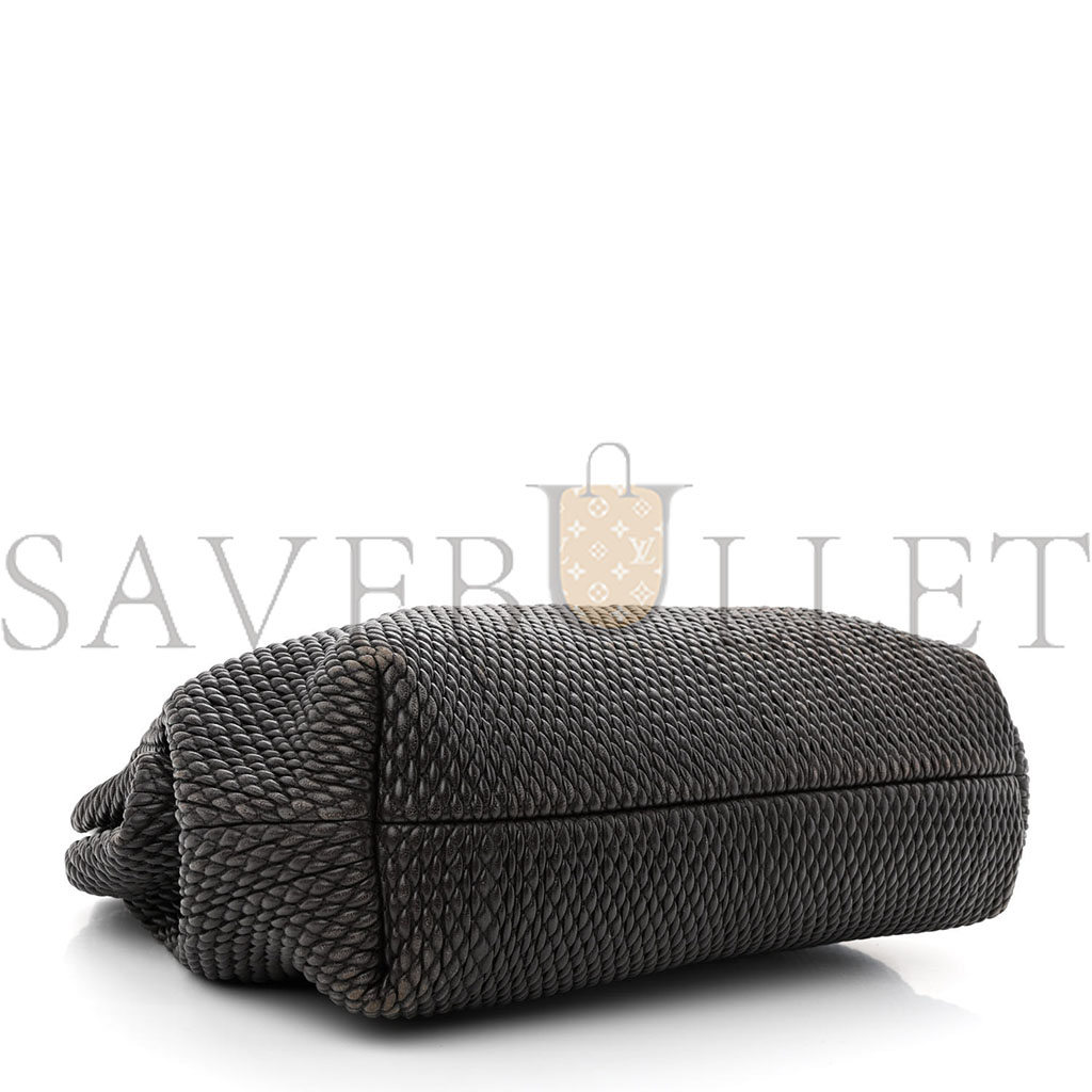 bo*te*ga Ve*ne*ta lambskin knit medium the point triangle bag fondant (30*25*13cm)