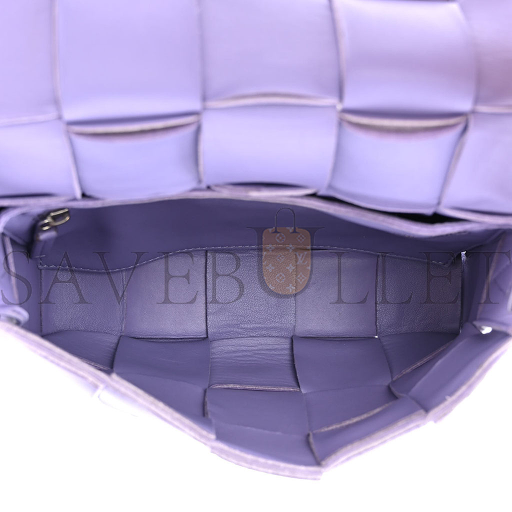 bo*te*ga Ve*ne*ta lambskin intreccio cassette crossbody bag wisteria (23*15*5.5cm)