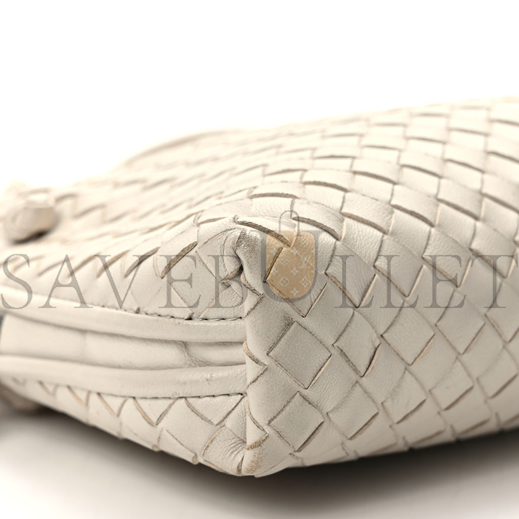 bo*te*ga Ve*ne*ta nappa intrecciato nodini crossbody messenger white (23*18*5cm)