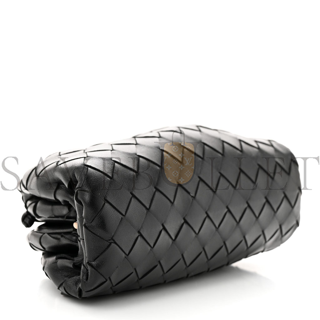 bo*te*ga Ve*ne*ta nappa intrecciato the mini pouch black (22*15*7cm)