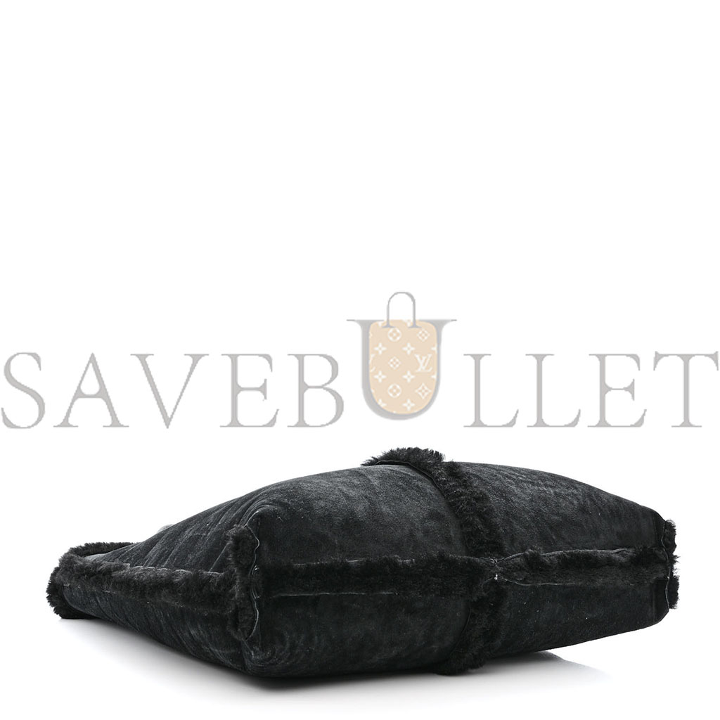 bo*te*ga Ve*ne*ta shearling reversible tote black (48*46*12cm)