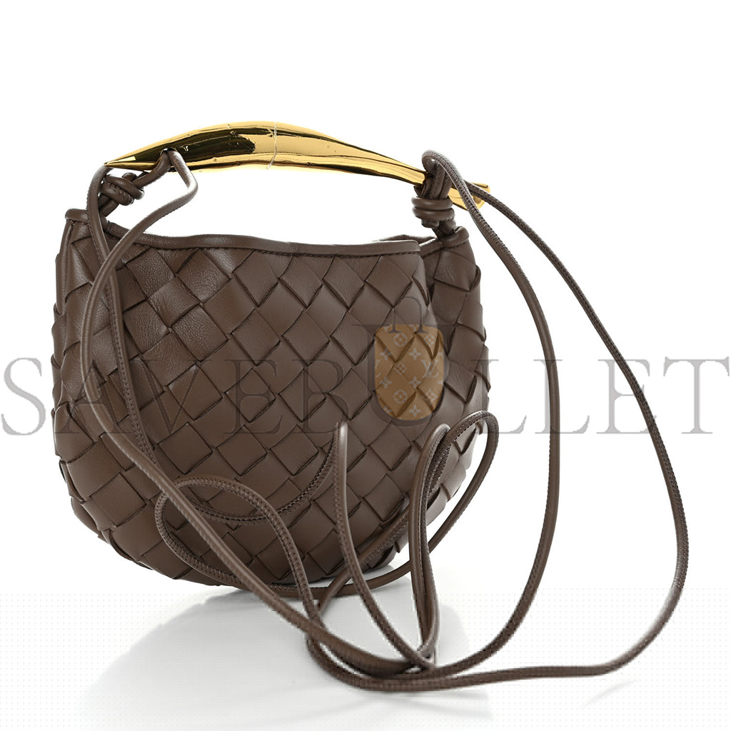 bo*te*ga Ve*ne*ta nappa intrecciato mini sardine bag taupe grey (20*14*3cm)