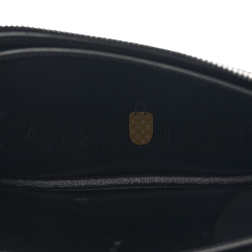 Pra*a vitello daino wristlet pouch black (25*18*5cm)