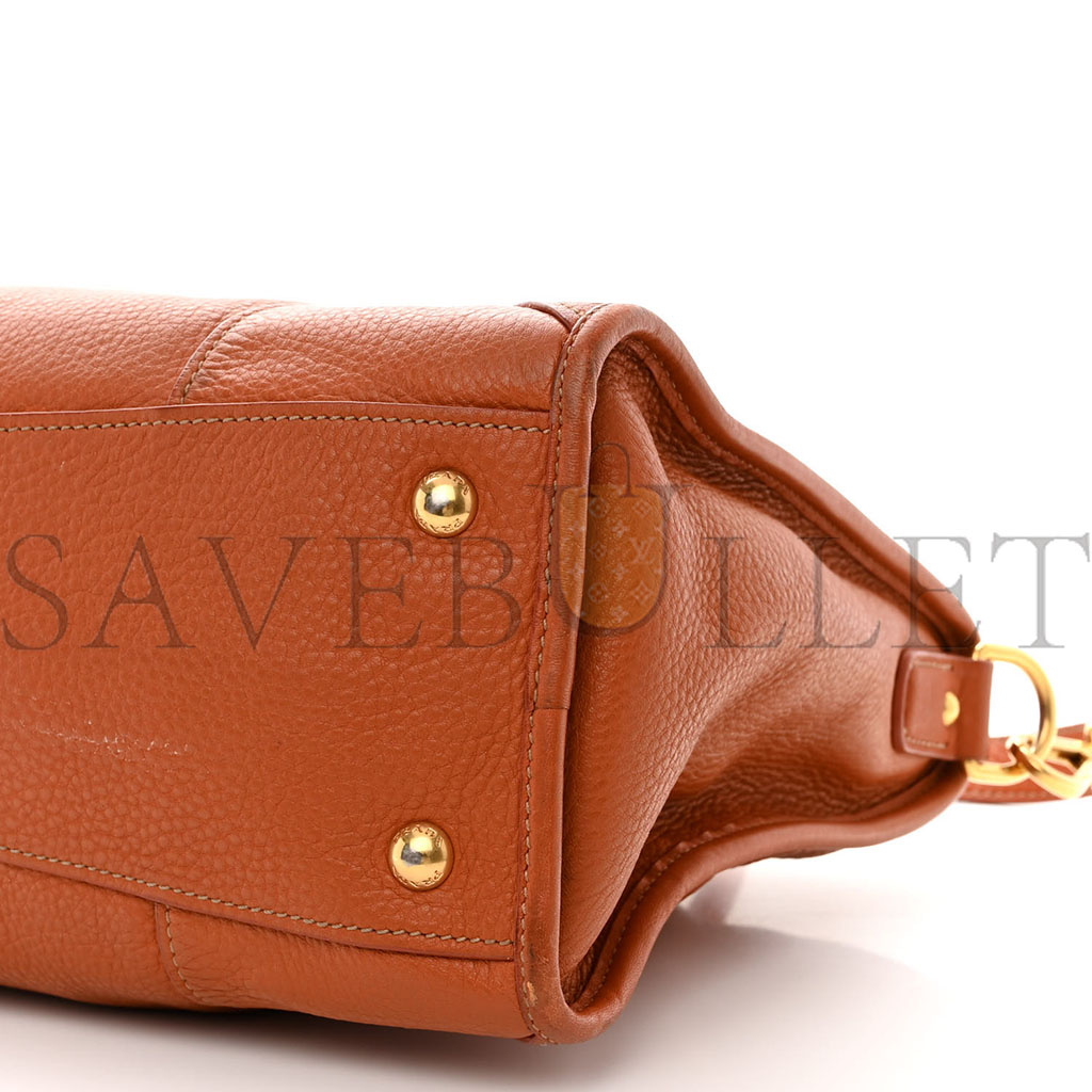 Pra*a vitello daino shopping satchel rame (37*22*15cm)