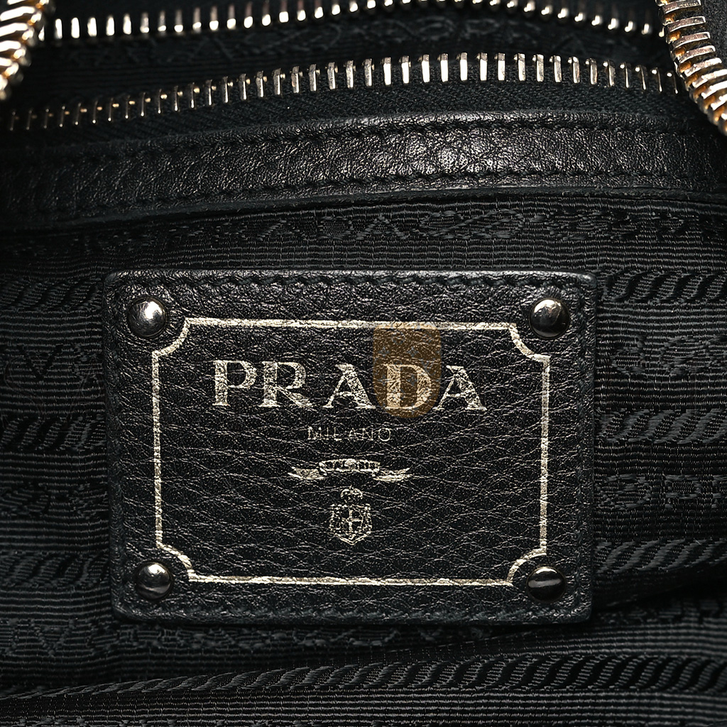 Pra*a vitello daino hobo black (36*30*15cm)