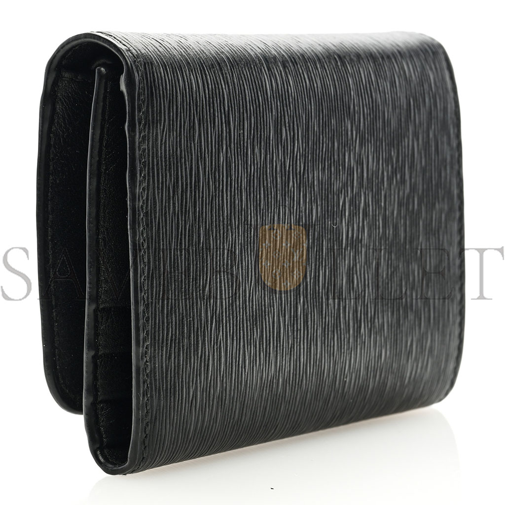 Pra*a vitello move tri-fold compact wallet black (11*10*1cm)