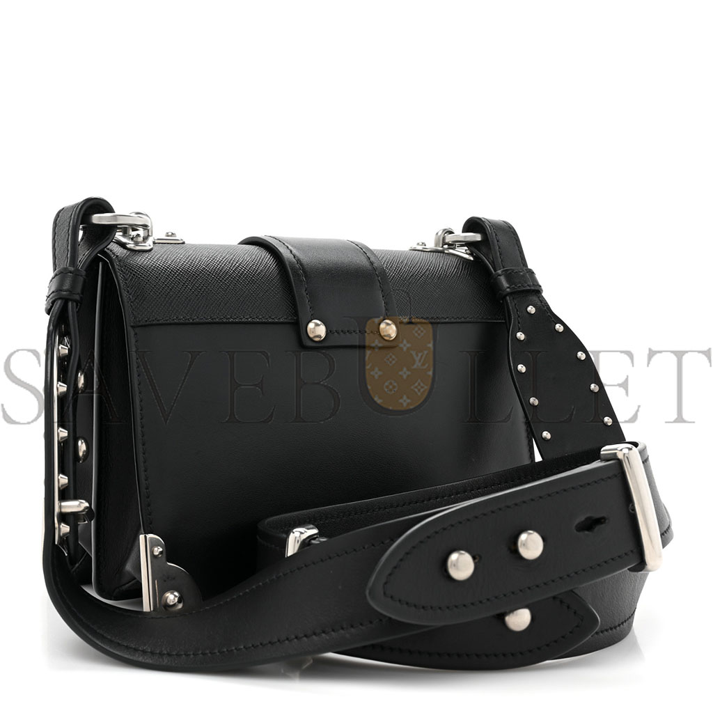 Pra*a city calf saffiano cahier bag black (20*14*9cm)