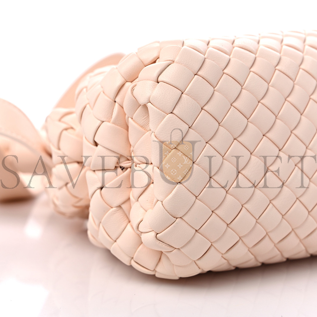bo*te*ga Ve*ne*ta nappa intrecciato mini top handle shoulder bag flamingo (22*17*8cm)