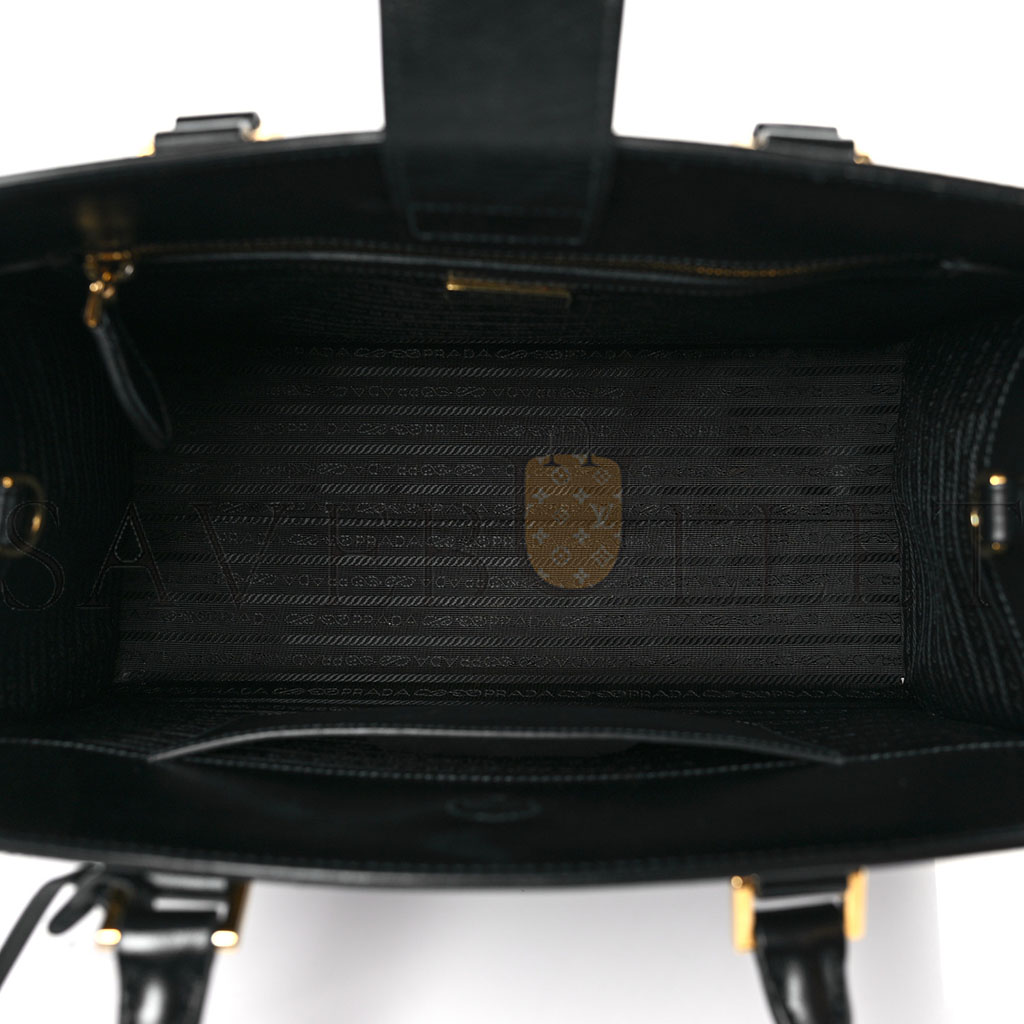 Pra*a saffiano soft calfskin tote black (26*22*10cm)