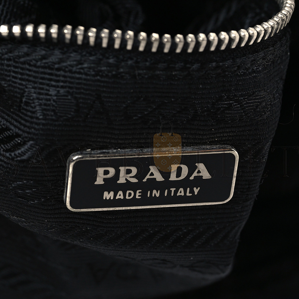 Pra*a tessuto nylon vitello hobo navy (19*13*10cm)