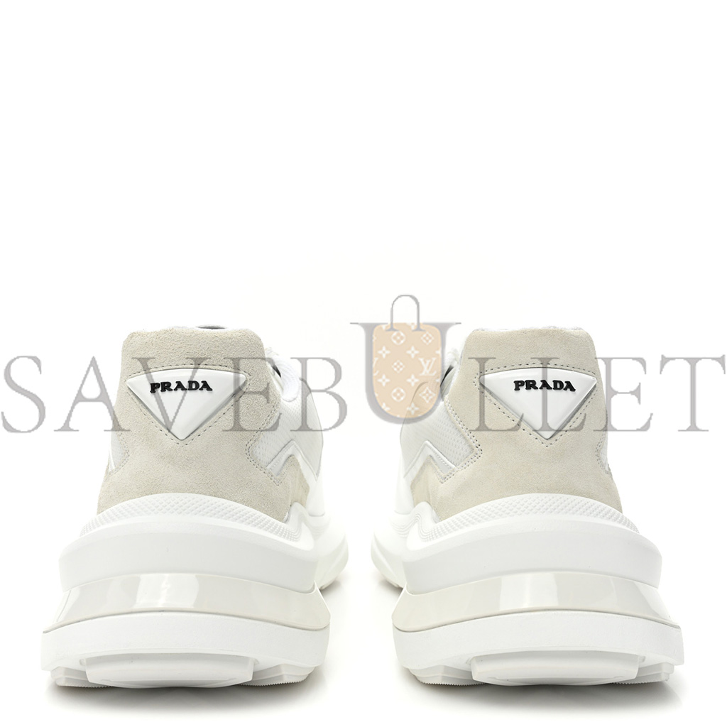 Pra*a spazzolato rois bike fabric mens sneakers 10 white