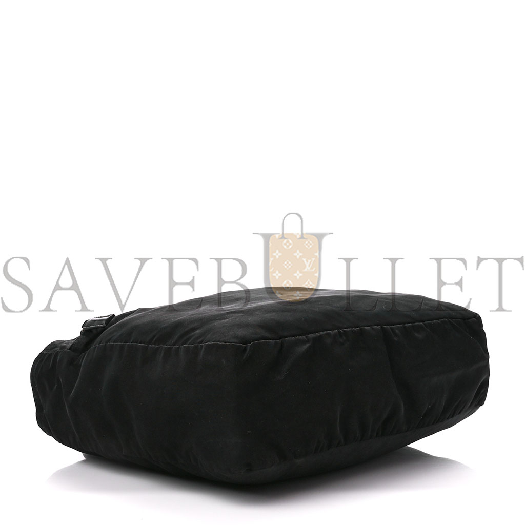 Pra*a tessuto nylon saffiano tote black (29*27*15cm)