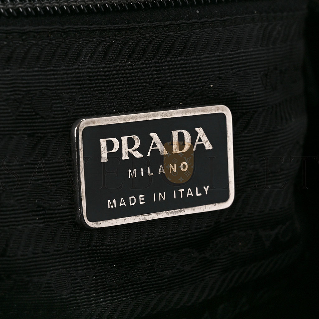 Pra*a tessuto nylon saffiano tote black (29*27*15cm)