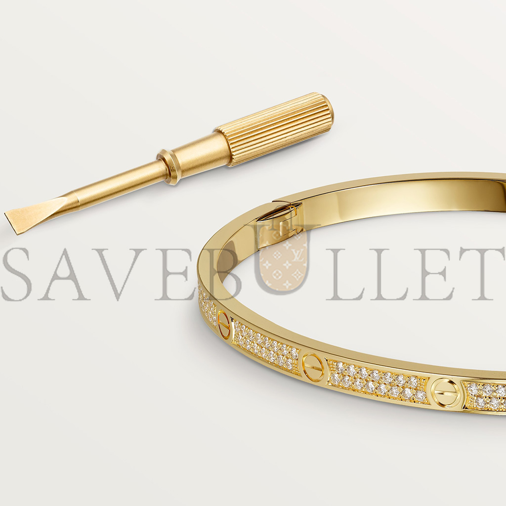 Ca*t*er  love bracelet, small model, paved n6710617