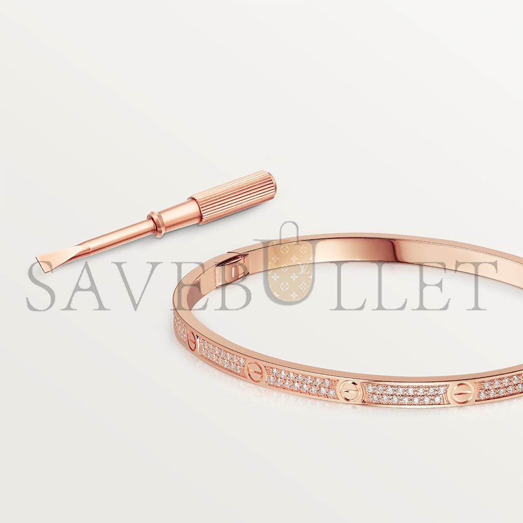 Ca*t*er  love bracelet, small model, paved n6710717