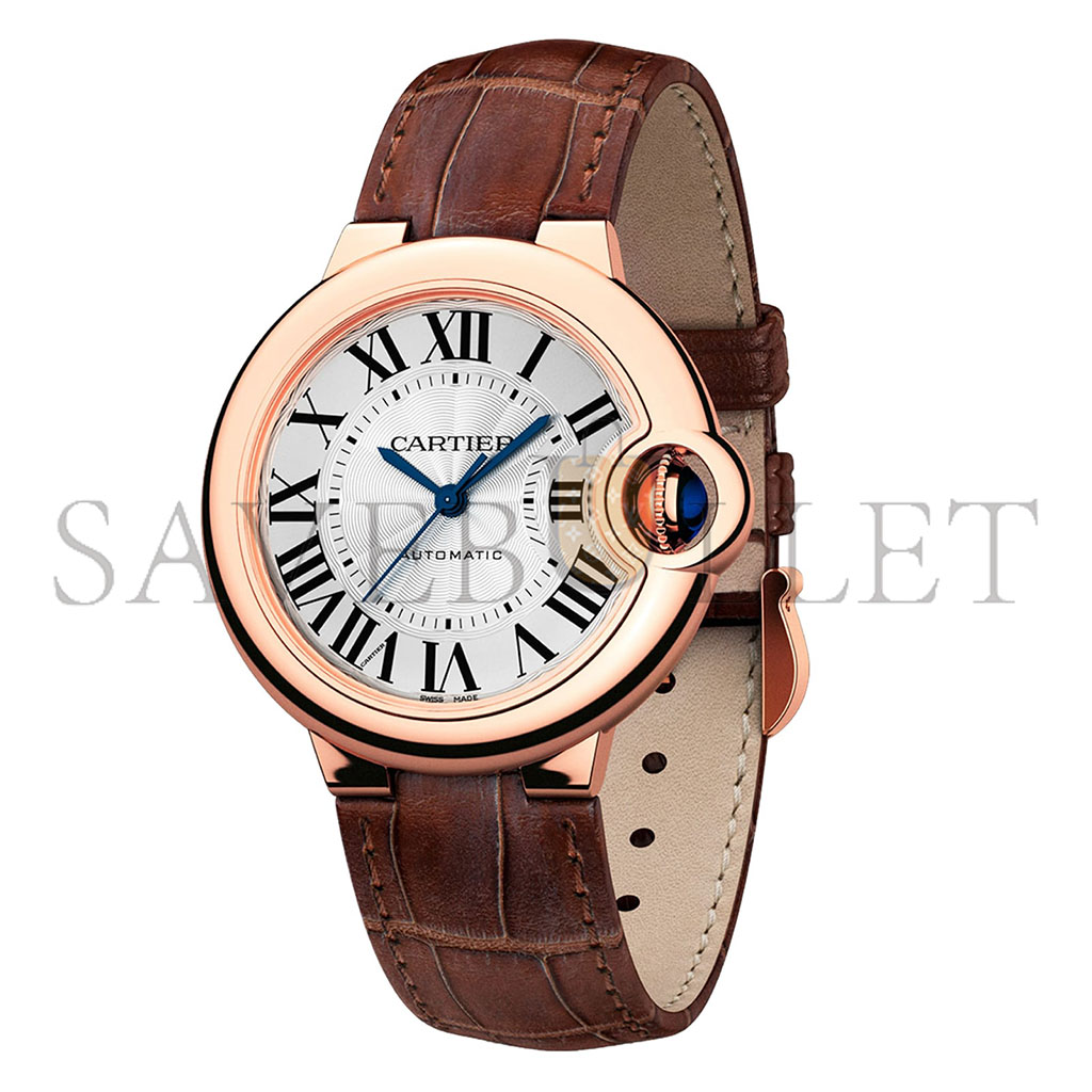 ca*t*er ballon bleu de ca*t*er watch 33mm, auT0matic movement, rose gold, leather w6920097