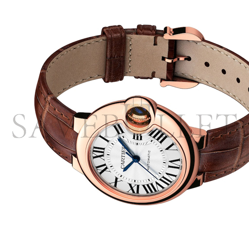 ca*t*er ballon bleu de ca*t*er watch 33mm, auT0matic movement, rose gold, leather w6920097