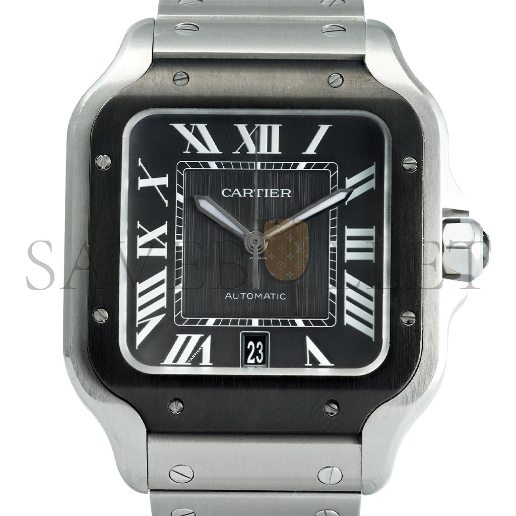 ca*t*er santos large stainless steel auT0matic watch wssa0037