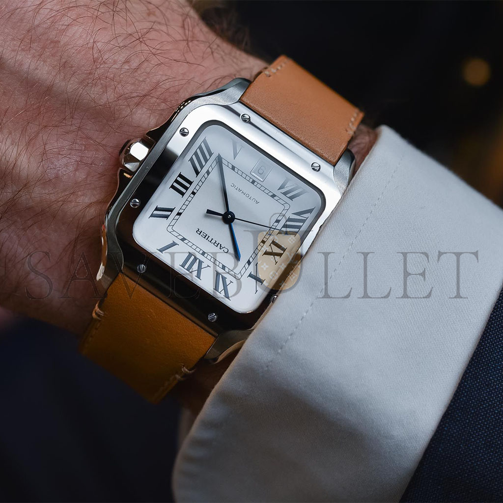 Ca*t*er santos 39.8mm leather watch wssa0018