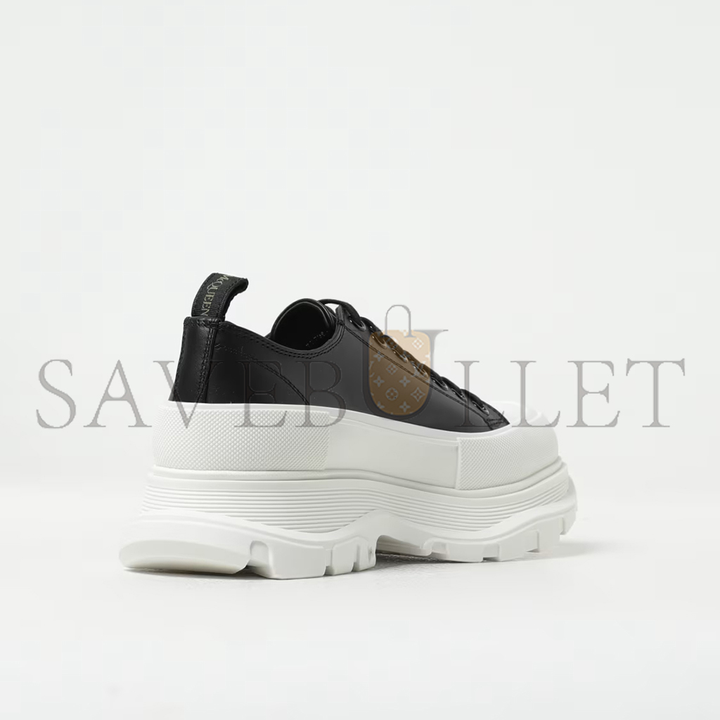 Ale*d*r m*q*en tread slick lace up graffiti logo black khaki 777961wiat61680