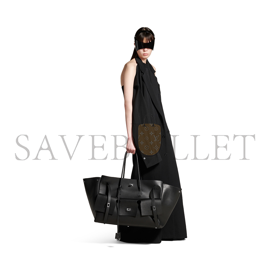 Ba*len*cia*ga bel air xl carry all bag in black 8054802abaw1000 (61.9*51.8*23.8cm)
