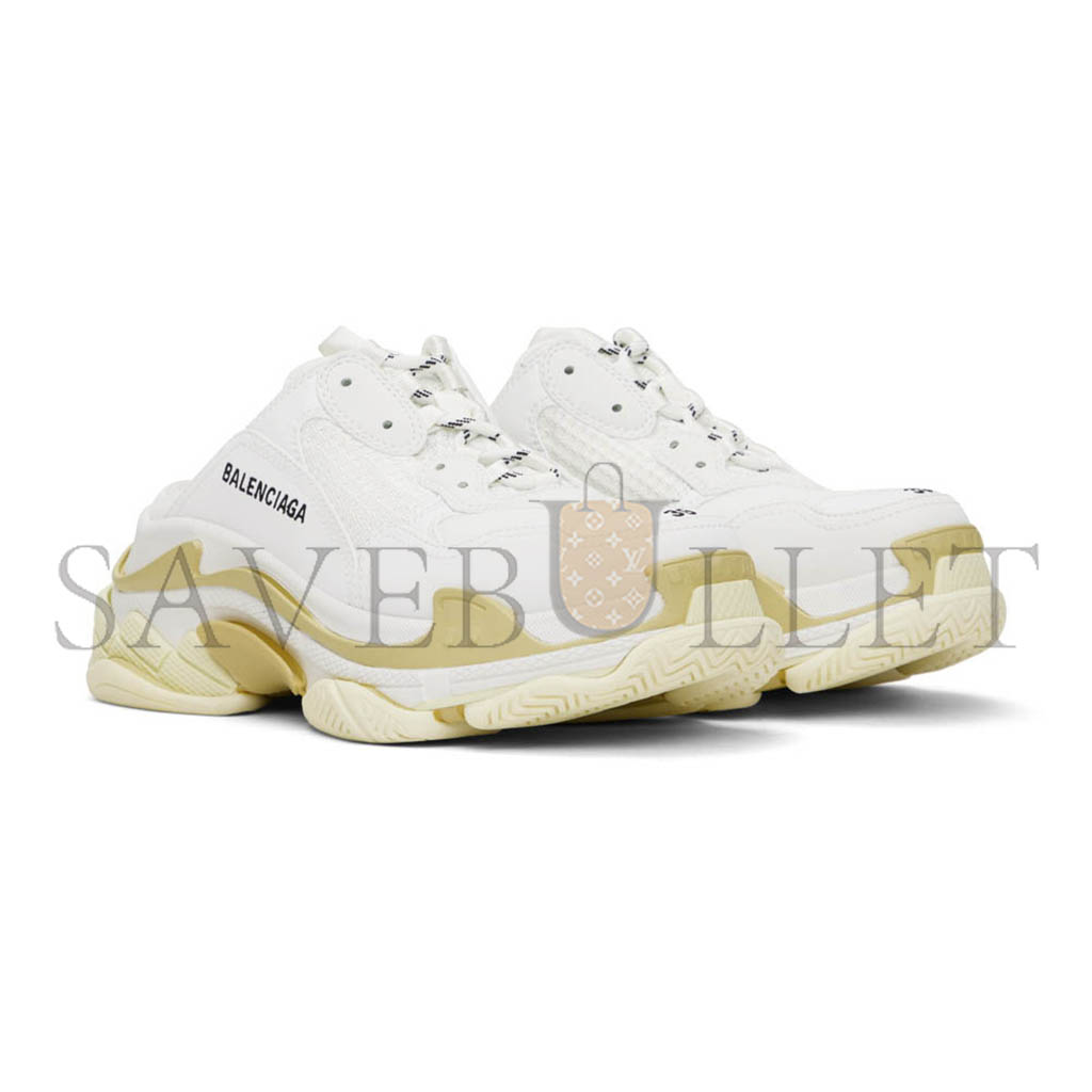 Ba*len*cia*ga white triple s mules 755686w3sm29097