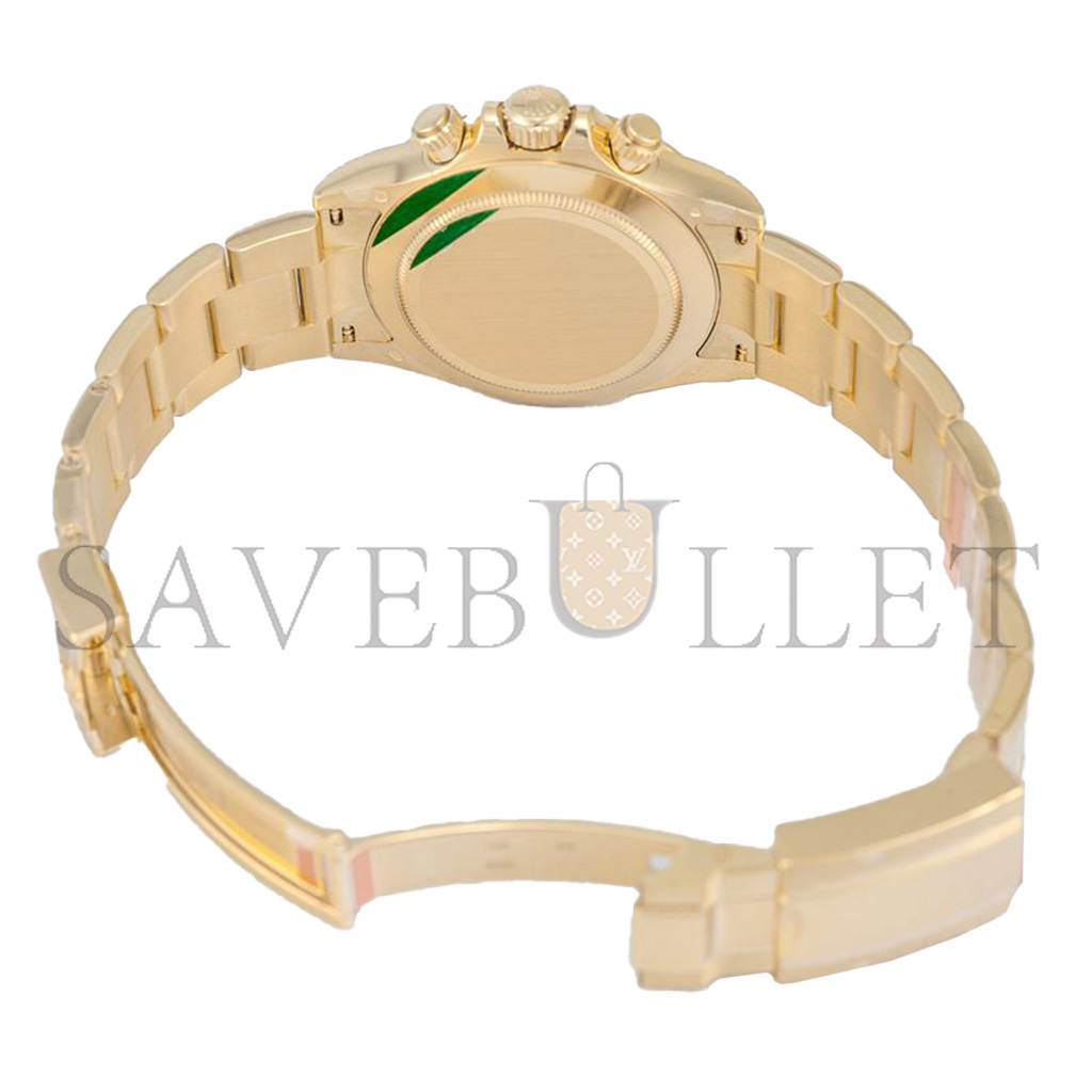 r*l*x daytona green dial yellow gold auT0matic 40mm watch 116508