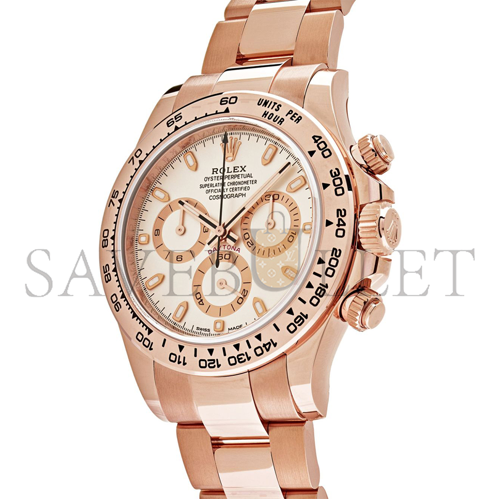 r*l*x daytona 18ct everose gold auT0matic ivory dial watch 116505-0005