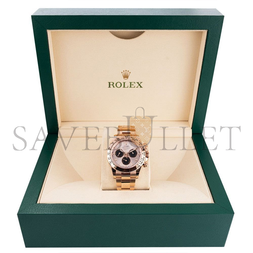 R*l*x daytona 18k rose gold, sundust index dial, 40 mm watch 126505-0003