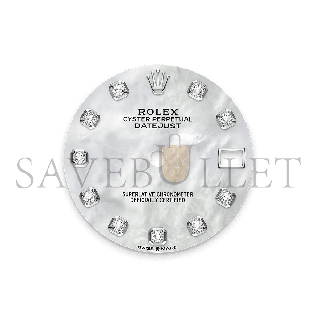 r*l*x datejust 31 oyster, 31 mm, oystersteel, white gold and Di*m*nds watch 278384rbr
