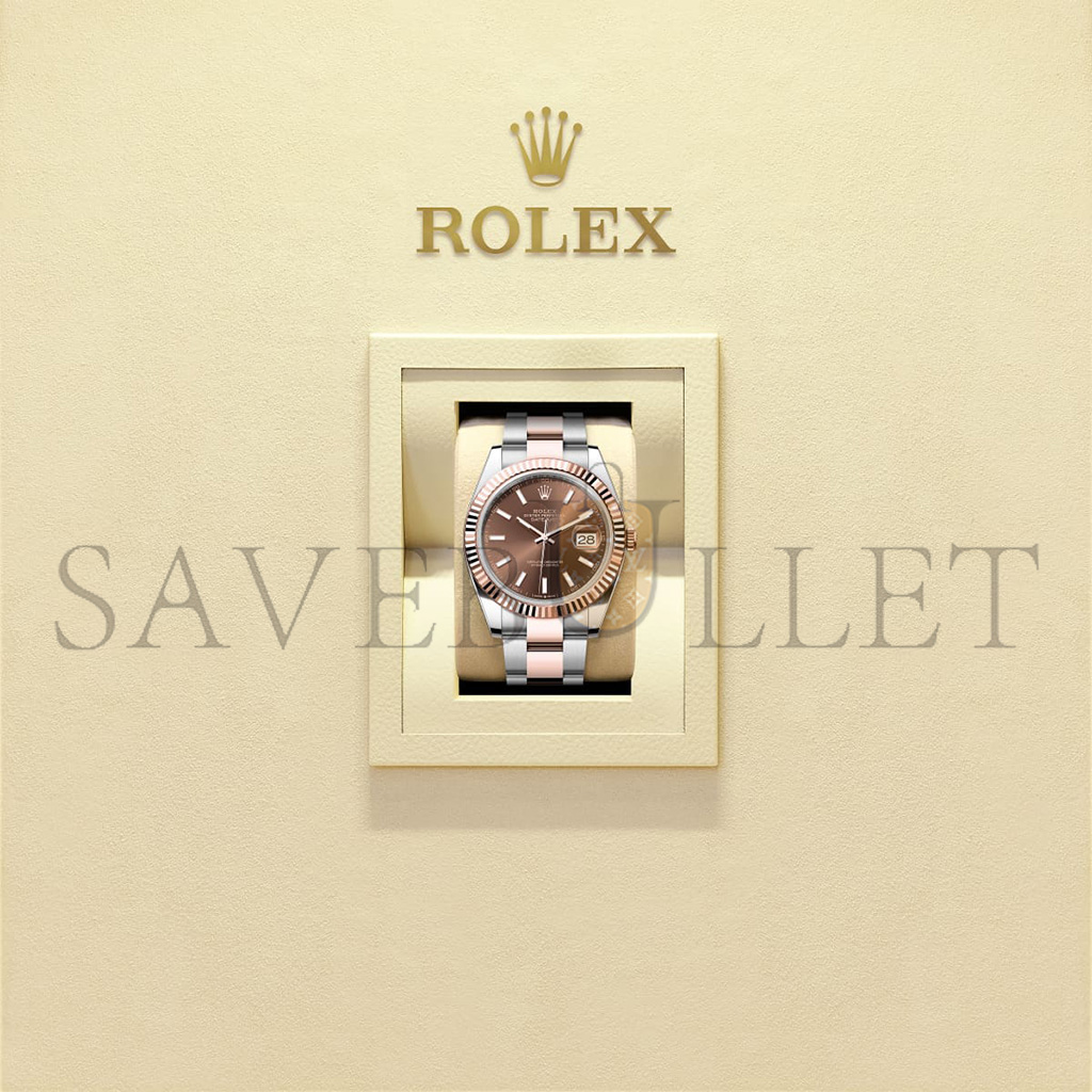 R*l*x datejust 41 oyster, 41 mm, oystersteel and everose gold watch 126331-0001