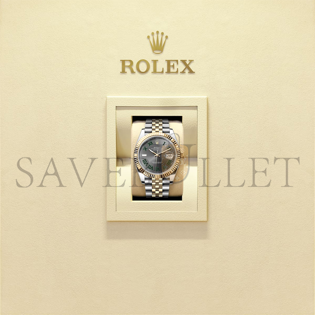 R*l*x datejust 41 oyster, 41 mm, oystersteel and yellow gold watch 126333-0019