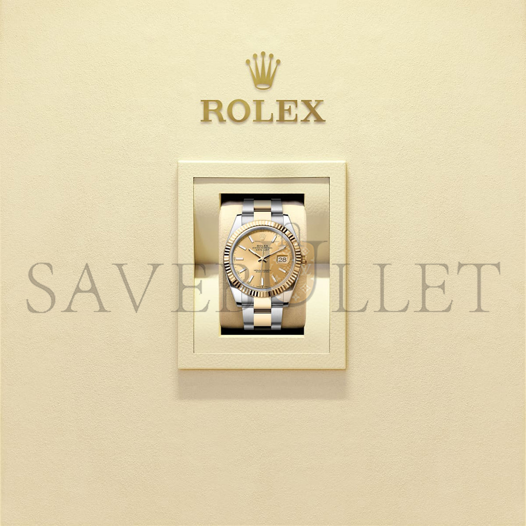 R*l*x datejust 41 oyster, 41 mm, oystersteel and yellow gold watch 126333-0009