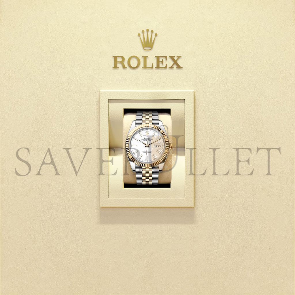 R*l*x datejust 41 oyster, 41 mm, oystersteel and yellow gold watch 126333-0016