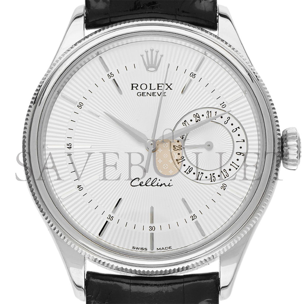 r*l*x cellini date auT0matik armband leder 39mm watch 50519