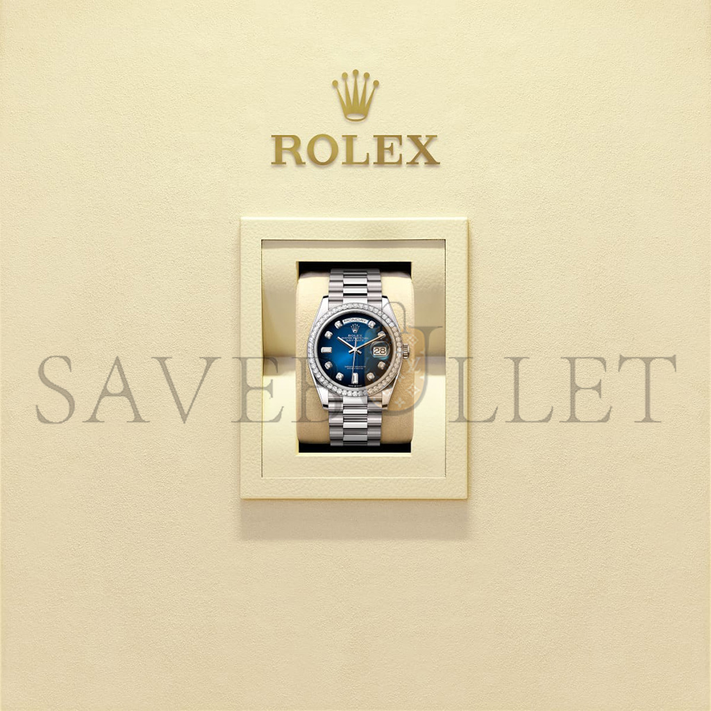 r*l*x day-date 36 oyster, 36 mm, white gold and Di*m*nds watch 128349rbr-0010