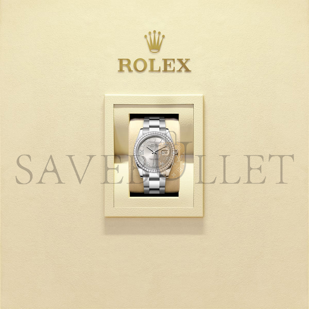 r*l*x datejust 36 oyster, 36 mm, oystersteel, white gold and Di*m*nds watch 126284rbr-0022