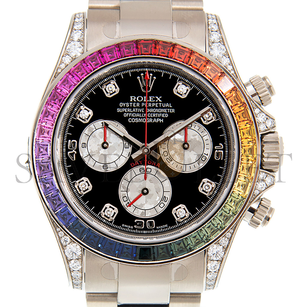 R*l*x daytona rainbow sapphire 18k white gold watch 116599rbow-0003