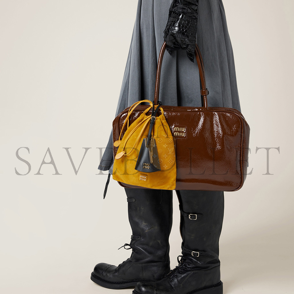M1v M1v beau naplak patent leather bag 5bb117 (34*23*10cm)