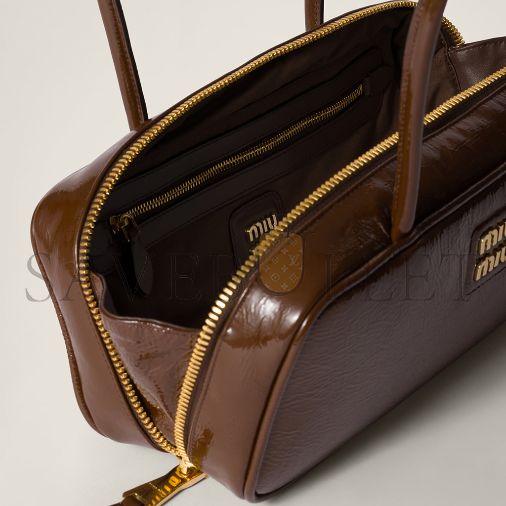 M1v M1v beau naplak patent leather bag 5bb173 (27*12*8cm)