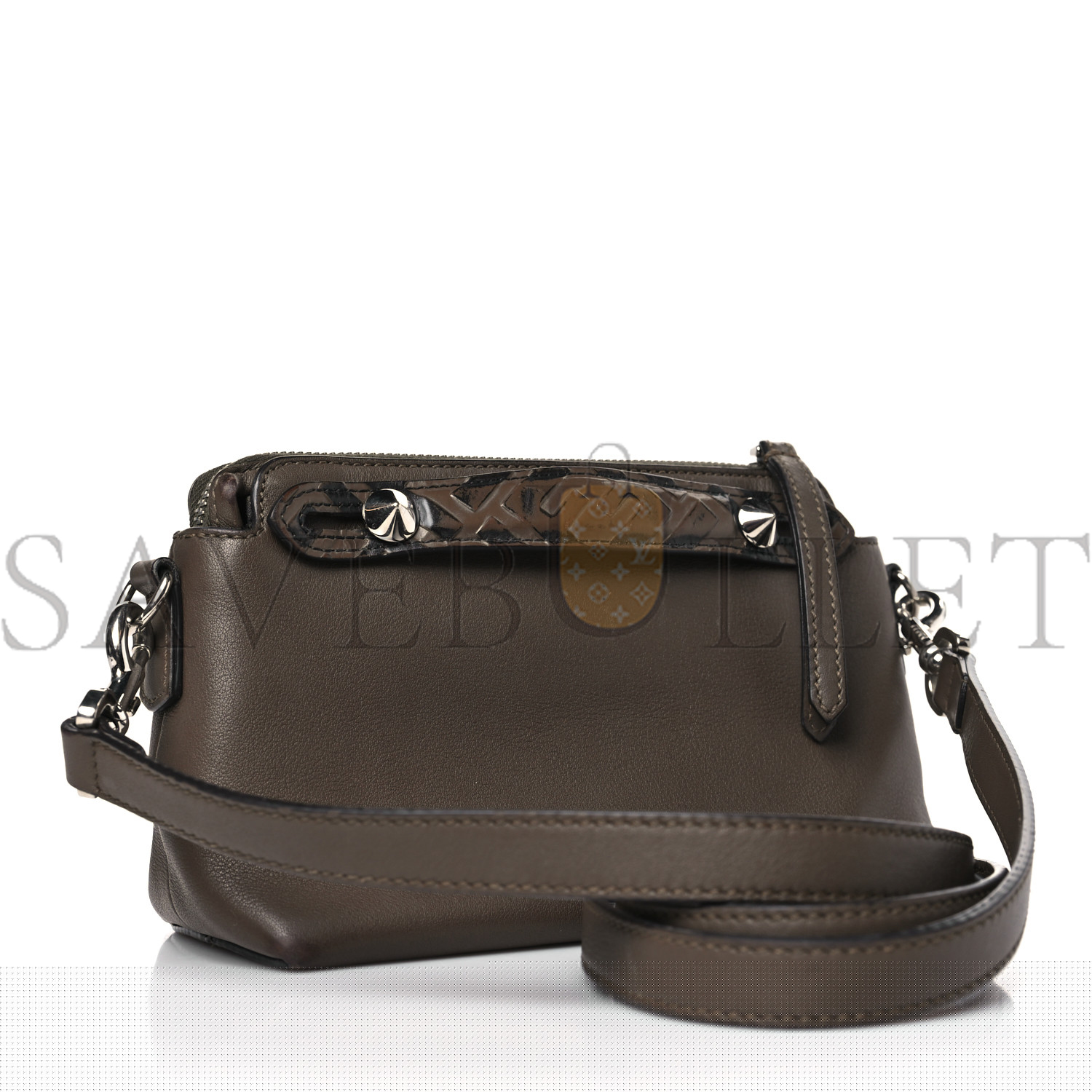 f**di vitello D01ce bi-color ff 1974 embossed mini by the way boston bag maya black (22*14*10cm)